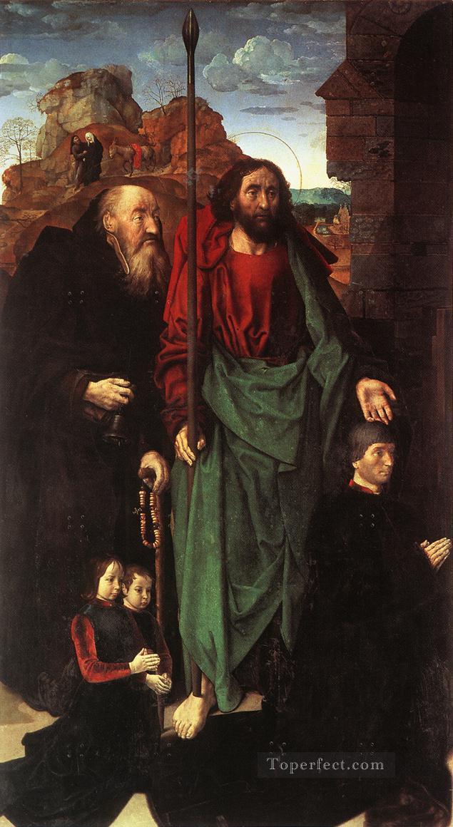 Santos Antonio y Tomás con Tommaso Portinari Hugo van der Goes Pintura al óleo
